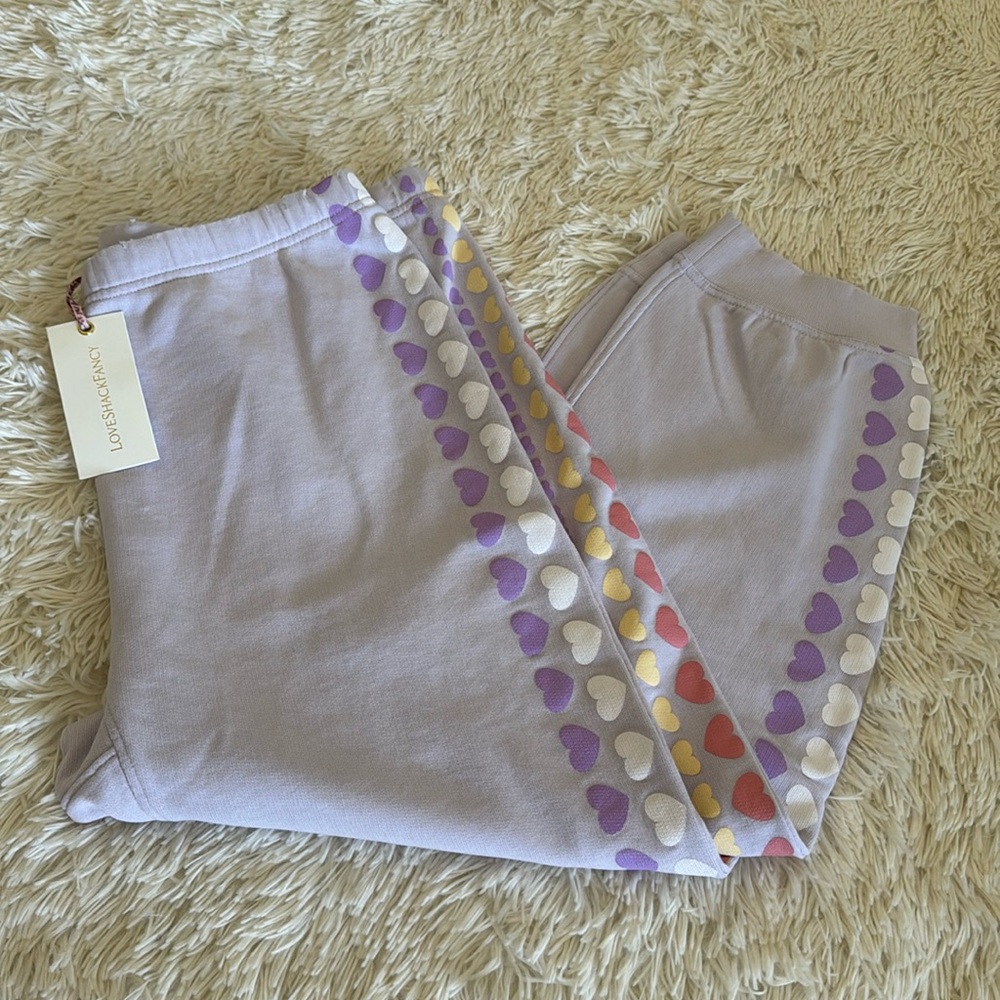 LoveShackFancy Anita Pant Lilac Heartbeat